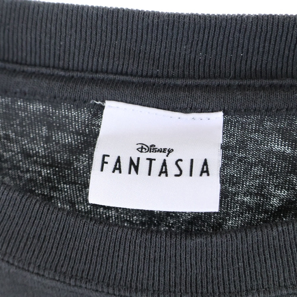 JOURNAL STANDARD(ジャーナルスタンダード) ×DISNEY FANTASIA ディズニー ファンタジア シングルステッチ クルーネック半袖プリントTシャツ カットソー ブラック 25-071-600-9060-1-0