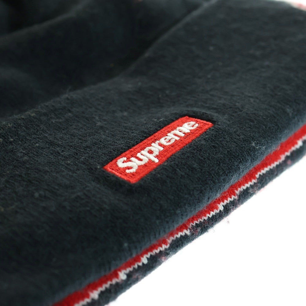 SUPREME(シュプリーム) 19AW ×NEW ERA Script Cuff Beanie ニューエラ スクリプトカフ ビーニー ブラック/レッド