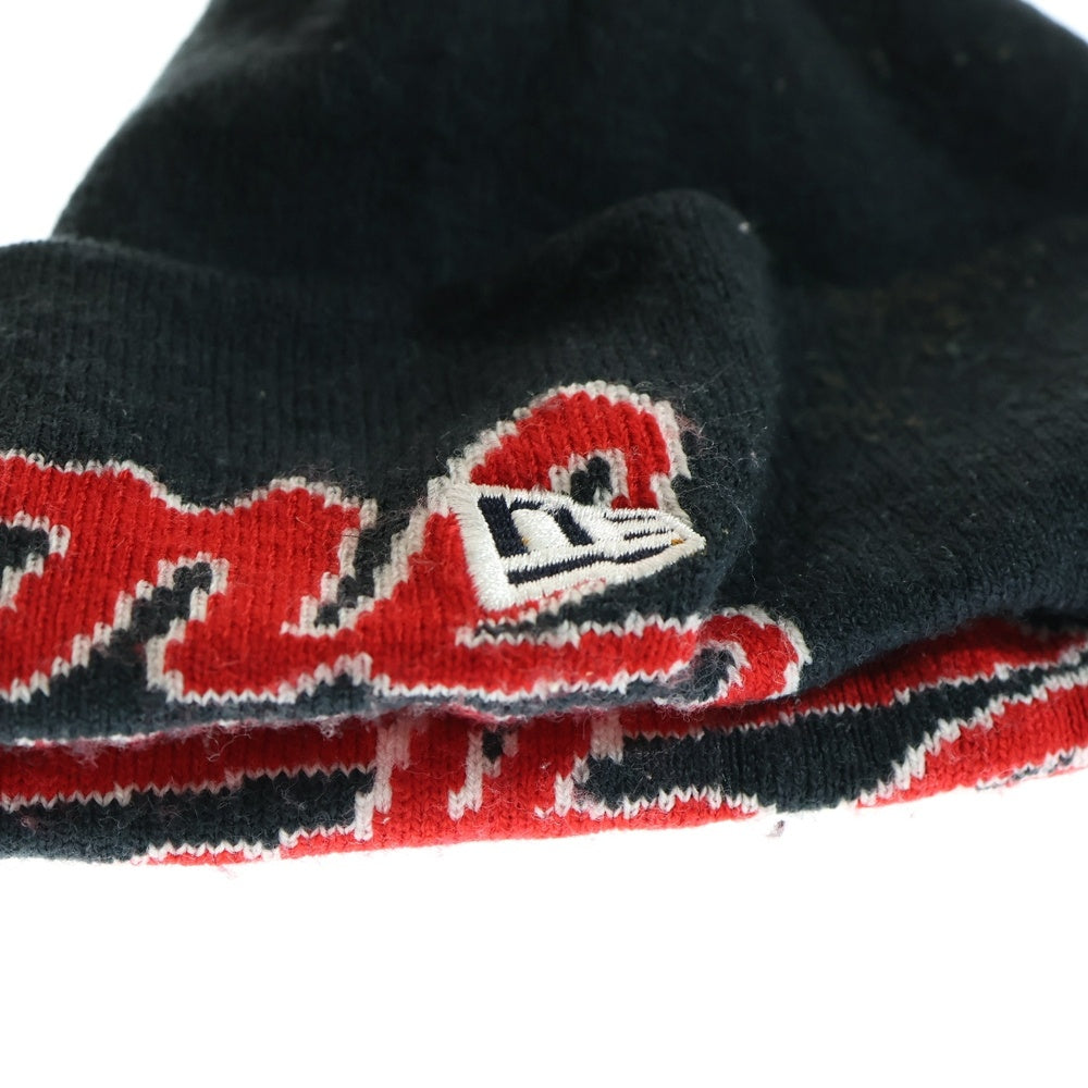 SUPREME(シュプリーム) 19AW ×NEW ERA Script Cuff Beanie ニューエラ スクリプトカフ ビーニー ブラック/レッド