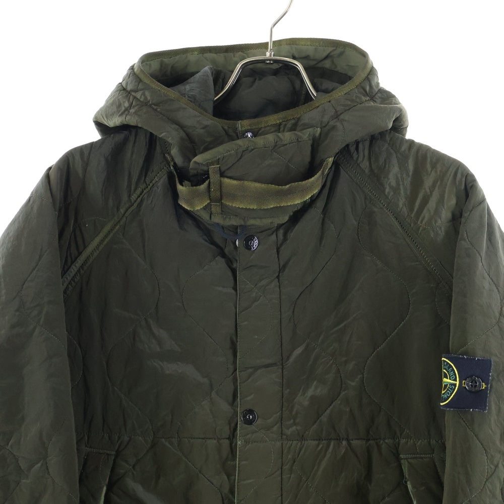 STONE ISLAND(ストーンアイランド) 05AW NYLON METAL JACKET フーデッドキルティングジャケット オリーブ