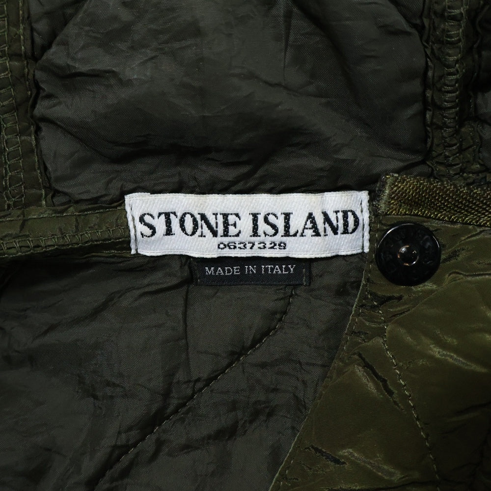STONE ISLAND(ストーンアイランド) 05AW NYLON METAL JACKET フーデッドキルティングジャケット オリーブ