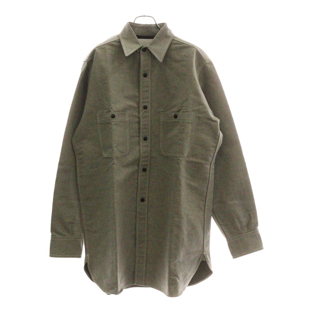 Maison Martin Margiela(メゾンマルタンマルジェラ) 24SS ポインテッドカラー 長袖 シャツ グレー S67DT0013