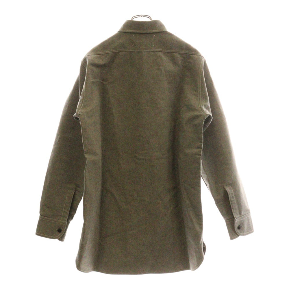 Maison Martin Margiela(メゾンマルタンマルジェラ) 24SS ポインテッドカラー 長袖 シャツ グレー S67DT0013