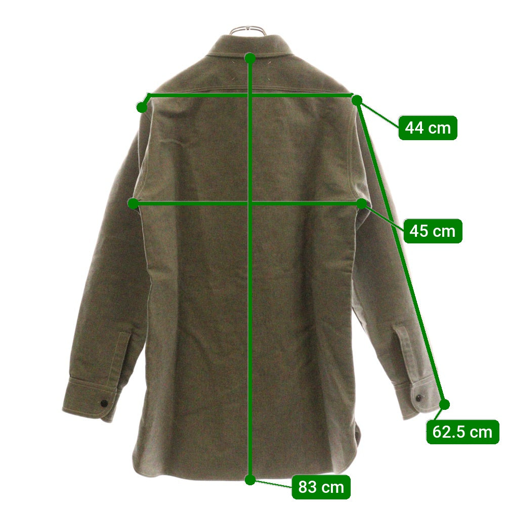 Maison Martin Margiela(メゾンマルタンマルジェラ) 24SS ポインテッドカラー 長袖 シャツ グレー S67DT0013