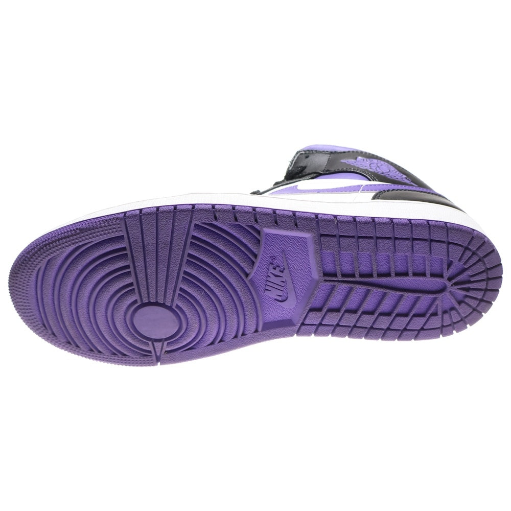 NIKE(ナイキ) AIR JORDAN 1 MID エアジョーダン1 ミッドカットスニーカー ブラック/パープル US9/27cm 554724-095