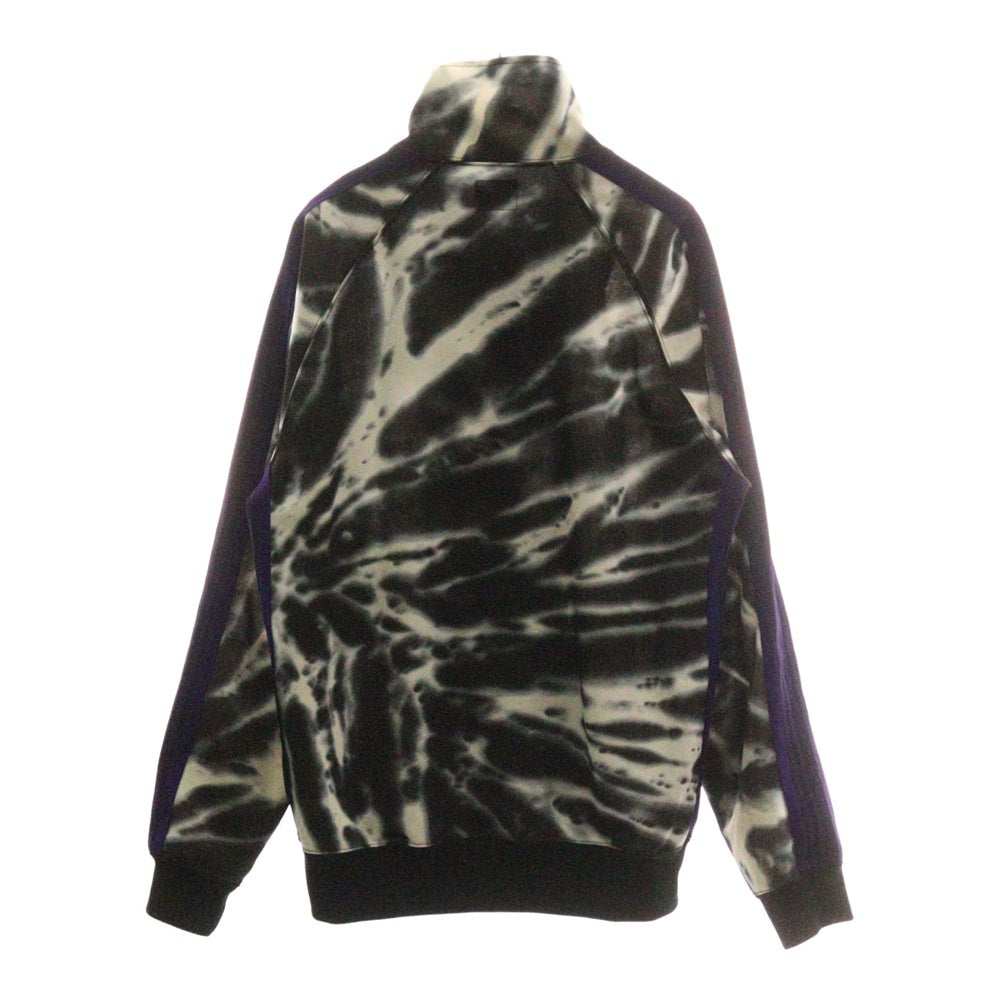 Needles(ニードルス) 胸ロゴデザイン タイダイ柄 ジップアップ トラックジャケット ブラック/ホワイト 0T1502