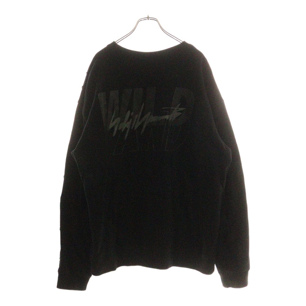 WIND AND SEA(ウィンダンシー) 22SS ×WILDSIDE YOHUJI YAMAMOTO DAMAGE CUTTING SHIRT ヨウジヤマモト ダメージ加工 カッティング クルーネック スウェット トレーナー ブラック