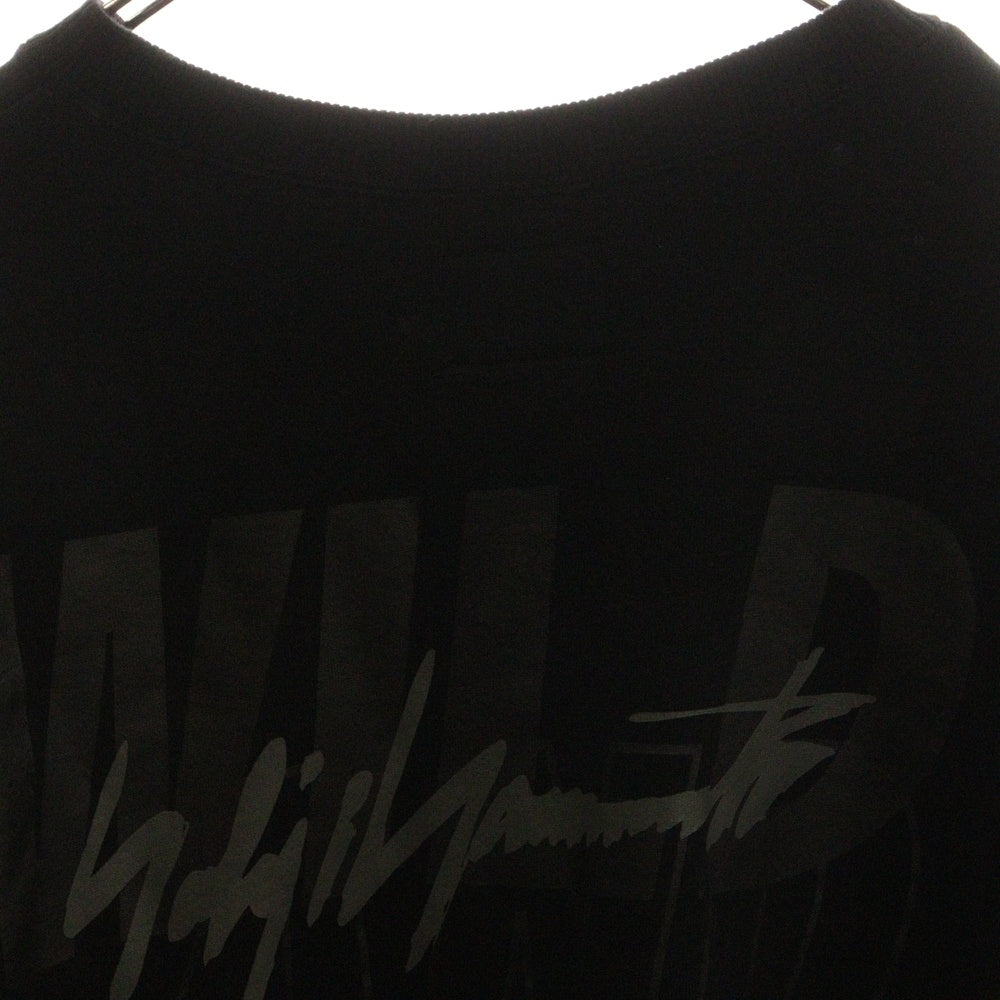 WIND AND SEA(ウィンダンシー) 22SS ×WILDSIDE YOHUJI YAMAMOTO DAMAGE CUTTING SHIRT ヨウジヤマモト ダメージ加工 カッティング クルーネック スウェット トレーナー ブラック