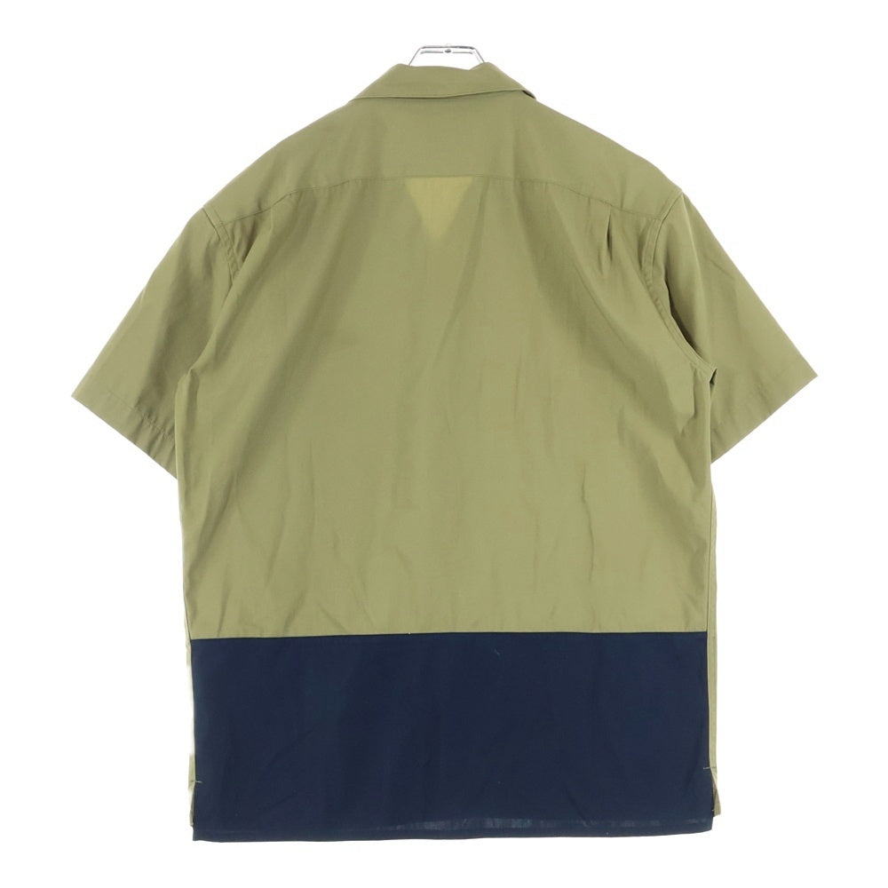 Paul Smith(ポールスミス) 胸ポケットデザイン 5B オープンカラー 半袖シャツ グリーン PY-BM-79672