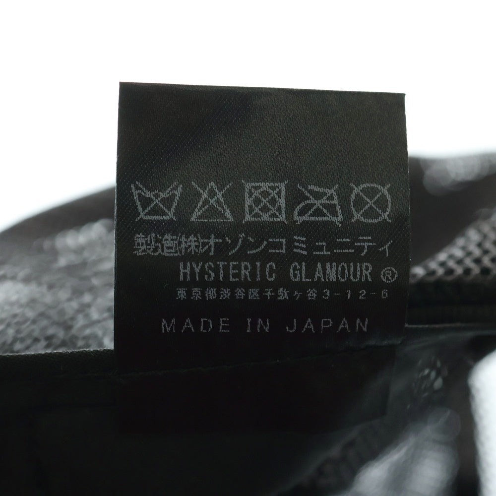 HYSTERIC GLAMOUR(ヒステリックグラマー) DYNAMITE ANGEL ダイナマイト エンジェルロゴデザイン 6パネル アジャスター メッシュキャップ ブラック 02251QH05