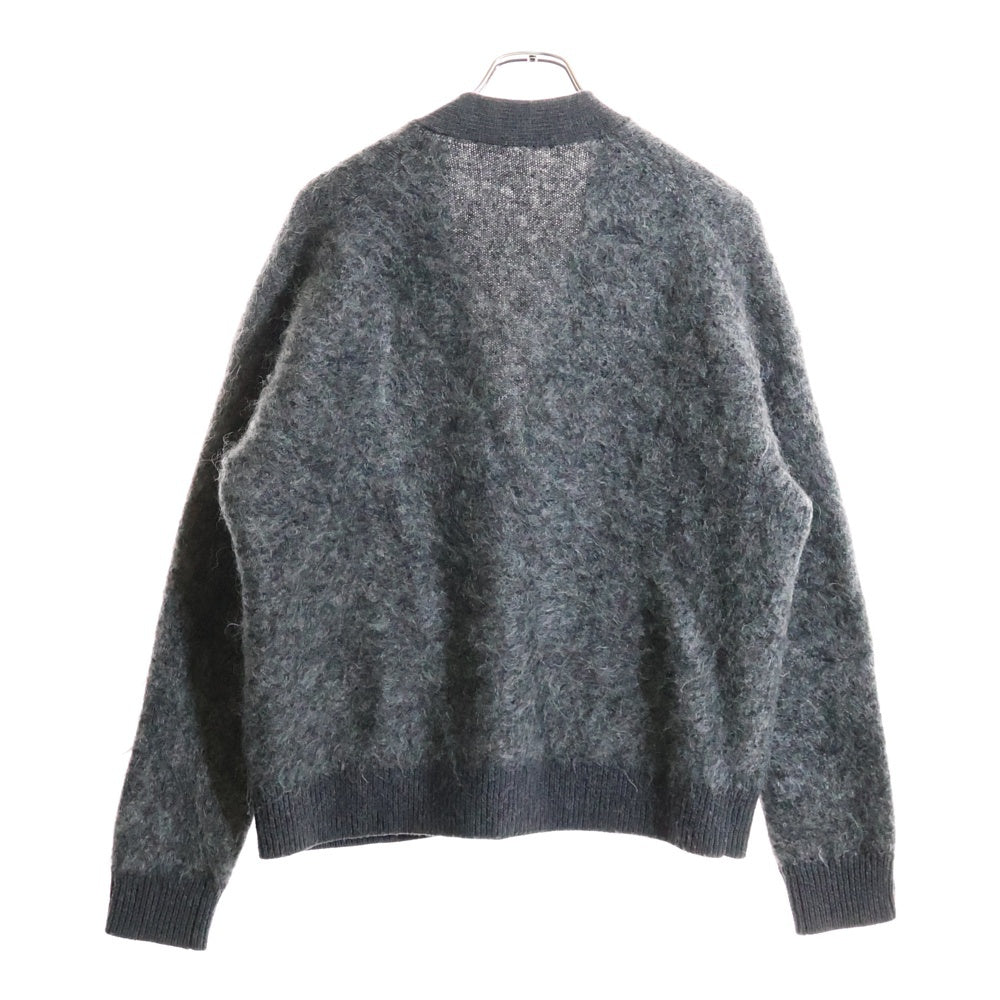 Acne Studios(アクネ ストゥディオズ) 21AW メランジ ダブルポケット 4B Vネック モヘアニット カーディガン グレー FN-WN-KNIT000297