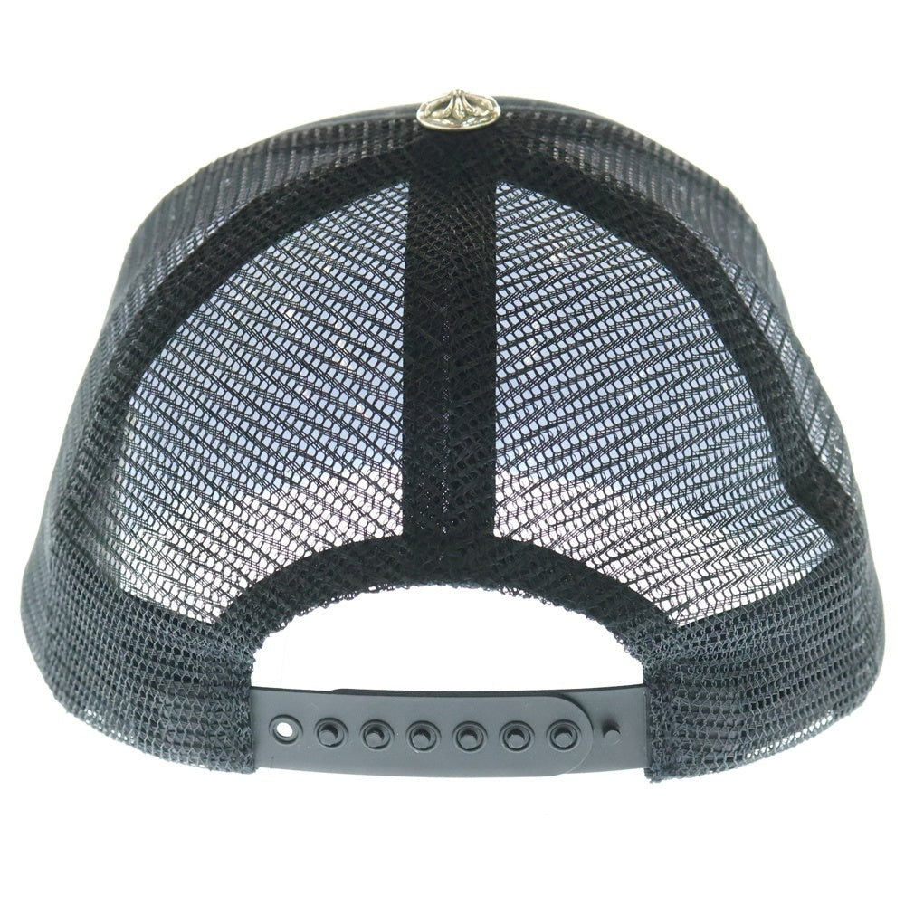 CHROME HEARTS(クロムハーツ) TRUCKER CAP セメタリークロスパッチ メッシュトラッカーキャップ ホワイト/ブラック