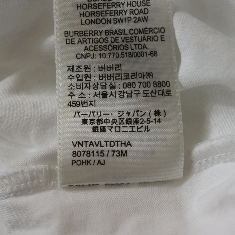 BURBERRY(バーバリー) JAYSON ジェイソン クルーネック 半袖Tシャツ カットソー ホワイト 8078115
