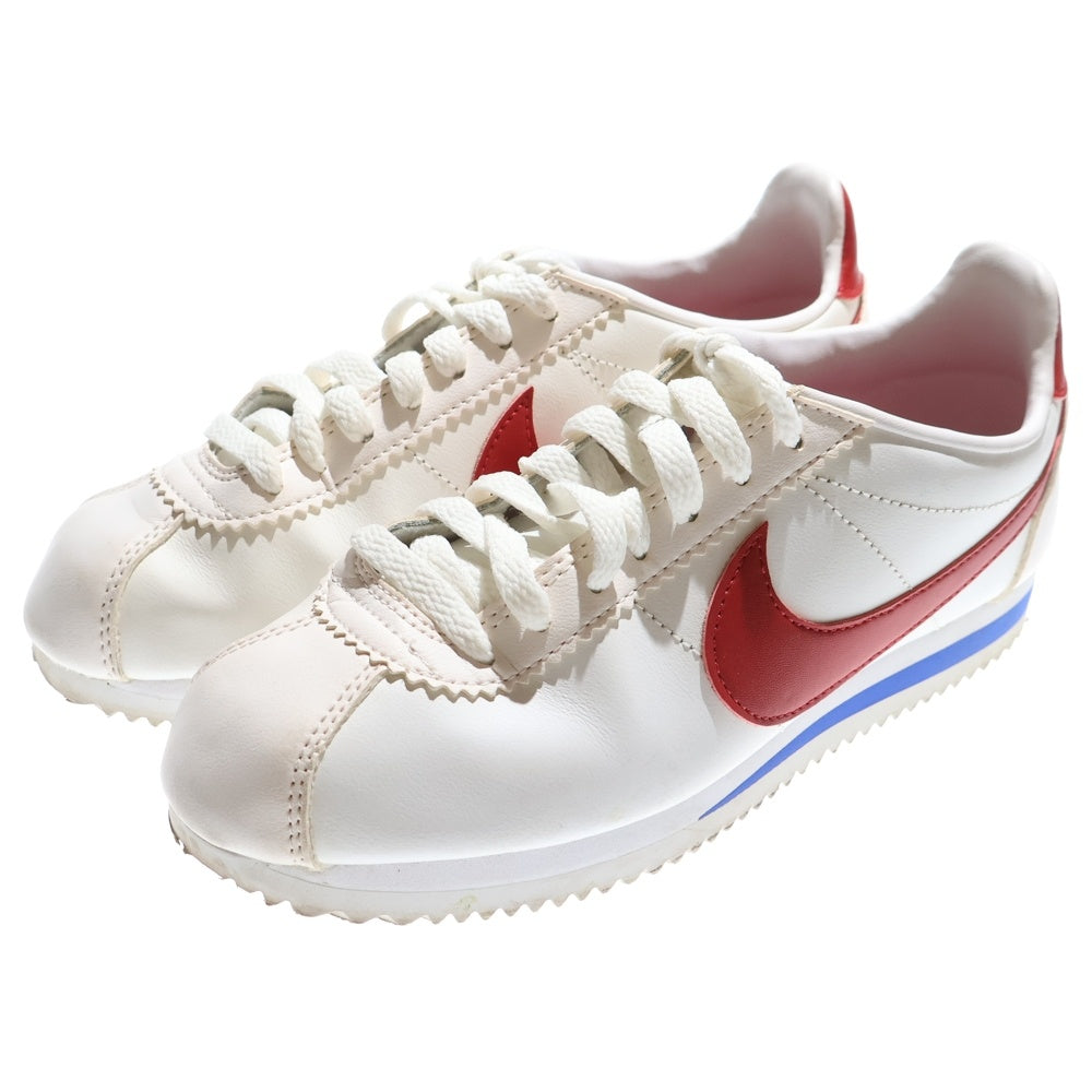NIKE(ナイキ) WMNS CLASSIC CORTEZ LEATHER ウィメンズ クラシック コルテッツ レザー ローカットスニーカー ホワイト/レッド US6/23cm 807471-103