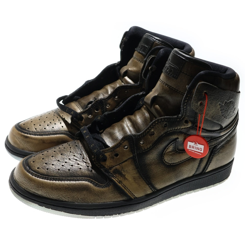 NIKE(ナイキ) AIR JORDAN 1 RETRO HIGH OG WINGS エア ジョーダン1 レトロ ウイングス ハイカットスニーカー ゴールド/ブラック US11/29cm AA2887-035