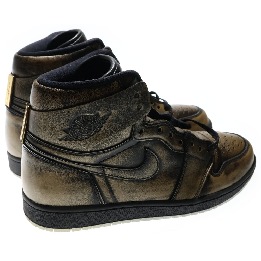 NIKE(ナイキ) AIR JORDAN 1 RETRO HIGH OG WINGS エア ジョーダン1 レトロ ウイングス ハイカットスニーカー ゴールド/ブラック US11/29cm AA2887-035