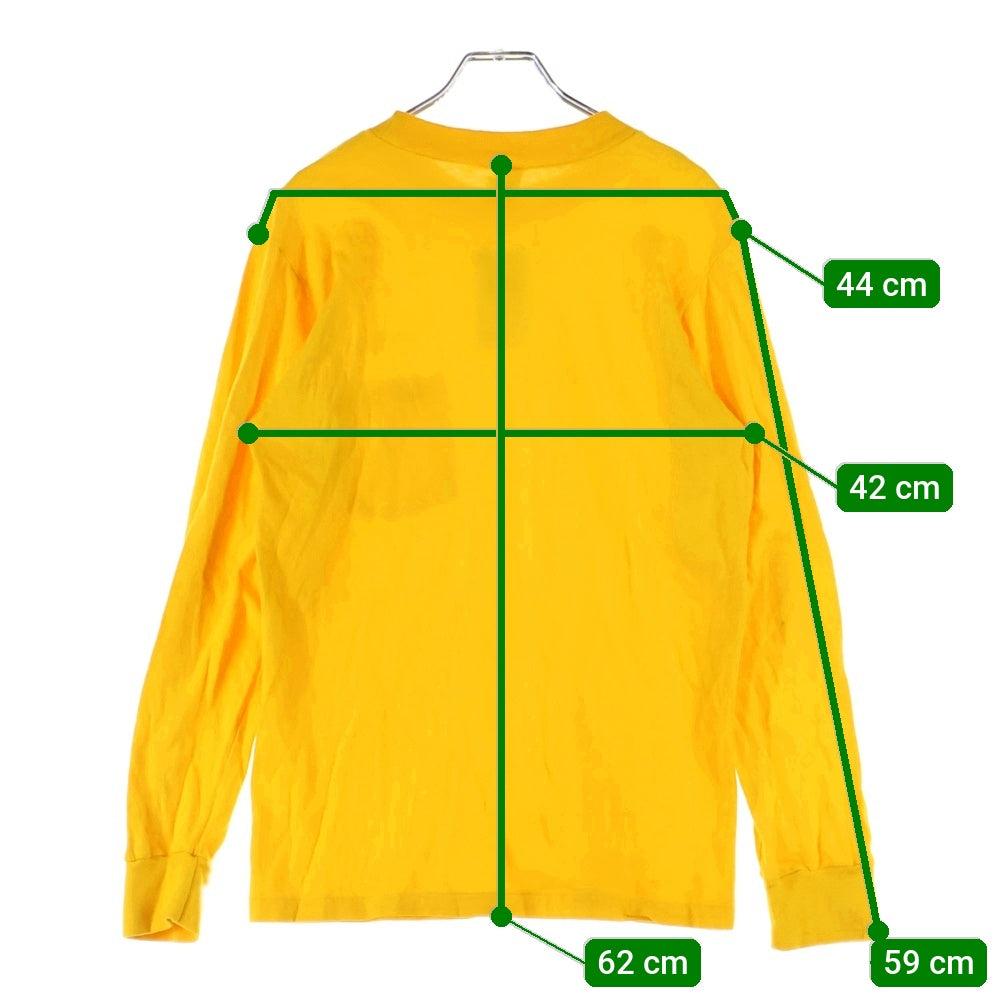 CHAMPION(チャンピオン) 80S VINTAGE MINESOTA ヴィンテージ ミネソタ 胸ポケット クルーネック カットソー 長袖Tシャツ イエロー