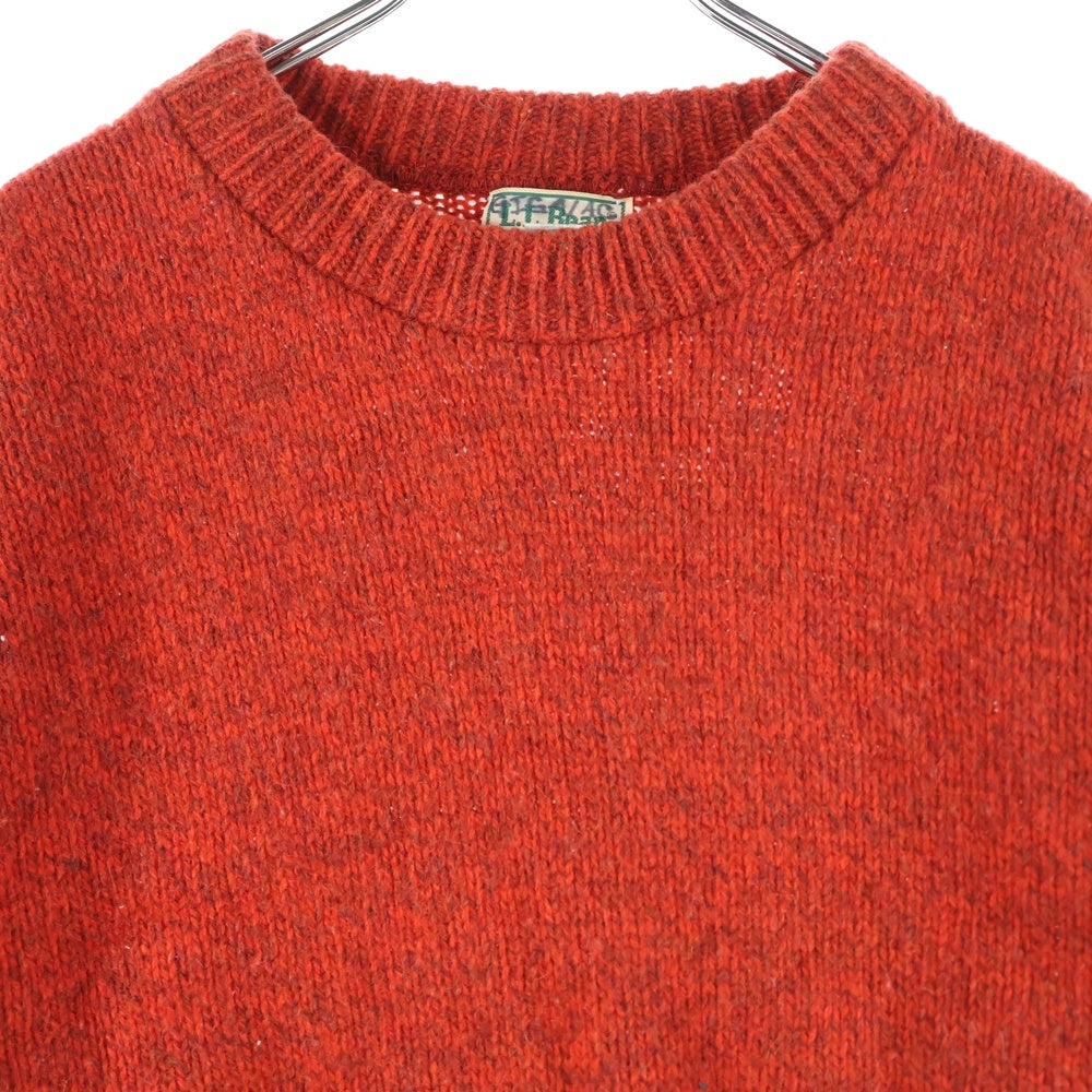 L.L.Bean(エルエルビーン) 70S~80S VINTAGE ヴィンテージ 鹿の子 ウール ニット セーター レッド