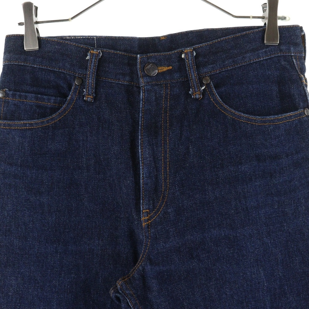 STABILIZER GNZ(スタビライザージーンズ) イエローステッチ ロゴデザインボタン マルチポケット ジップアップ デニムパンツ インディゴ O-11