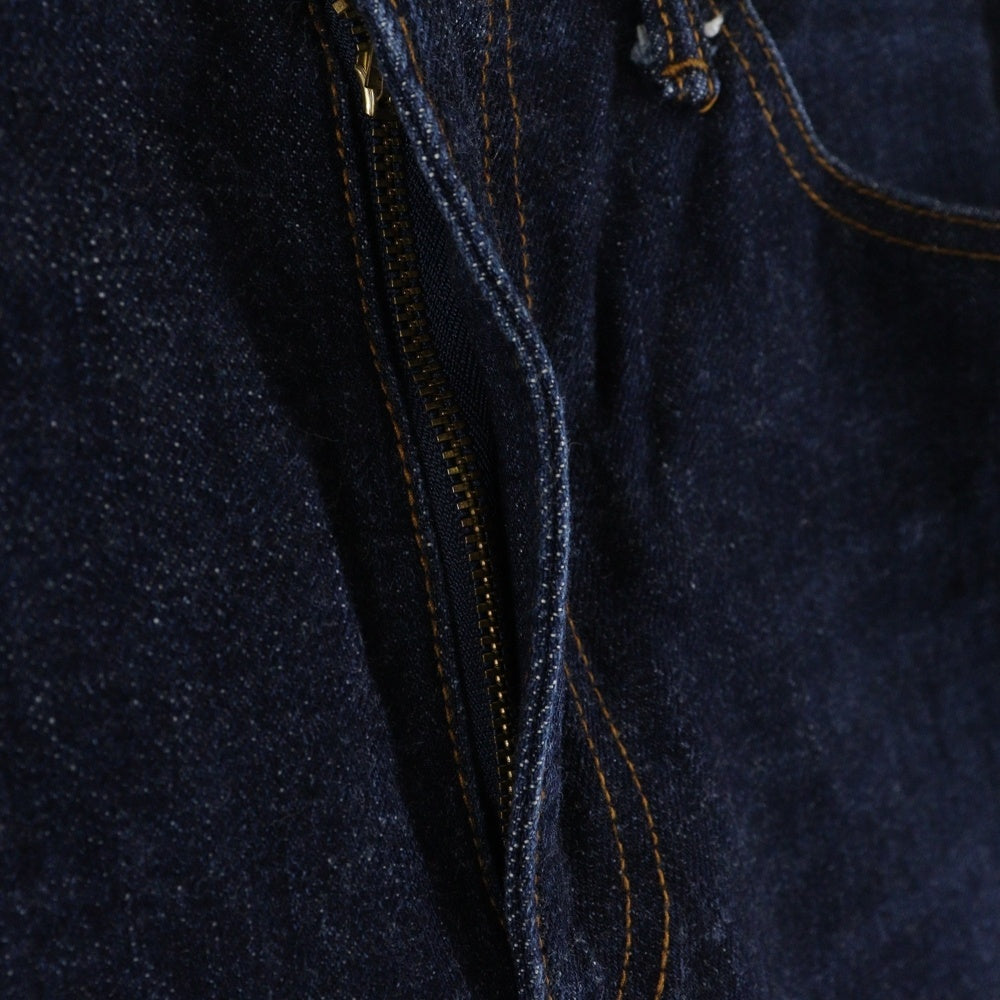 STABILIZER GNZ(スタビライザージーンズ) イエローステッチ ロゴデザインボタン マルチポケット ジップアップ デニムパンツ インディゴ O-11