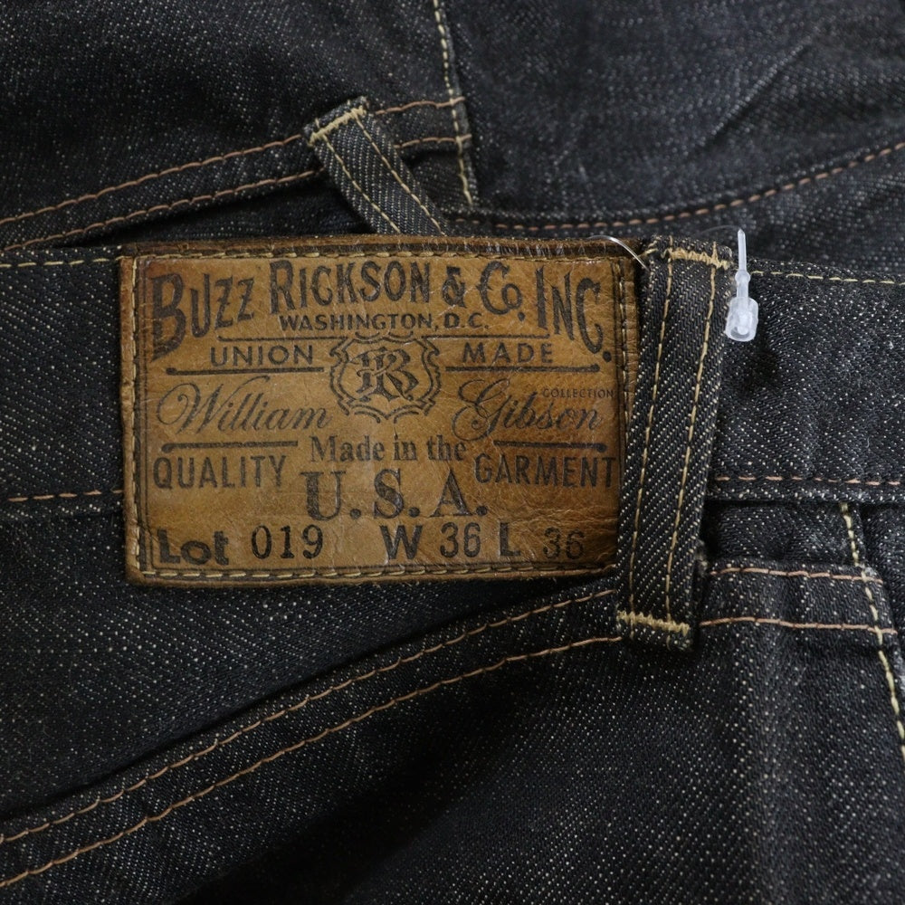 Buzz Rickson's(バズリクソンズ) LOT 019 大戦モデル ヴィンテージ復刻 ボタンフライ デニムパンツ ブラック