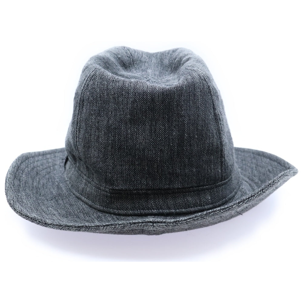 Yohji Yamamoto POUR HOMME(ヨウジヤマモト プールオム) リネン フェドラハット 帽子 グレー H0-H05-308