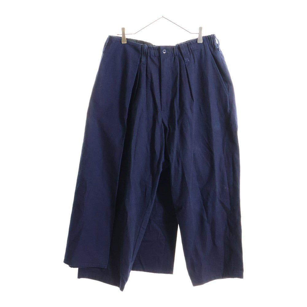 Ground Y(グラウンドワイ) ピンストライプ コットン サルエル ワイドパンツ ブルー GO-P05-004