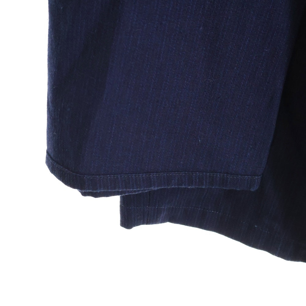 Ground Y(グラウンドワイ) ピンストライプ コットン サルエル ワイドパンツ ブルー GO-P05-004