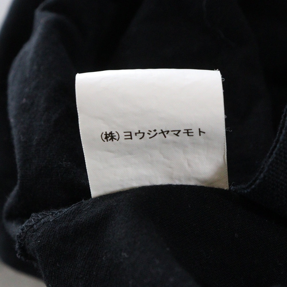 Ground Y(グラウンドワイ) SAMPLE サンプル スリット入り オーバーサイズドカットソー 半袖Tシャツ ブラック GG-T-14-040