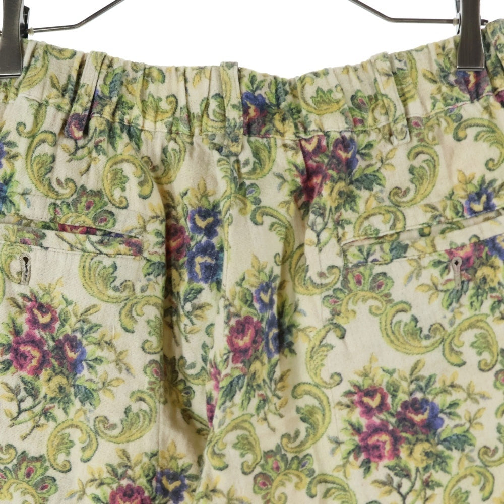 Yohji Yamamoto POUR HOMME(ヨウジヤマモト プールオム) ゴブランリブ フローラル ハーフパンツ ショーツ 総柄 ベージュ HO-P46-036