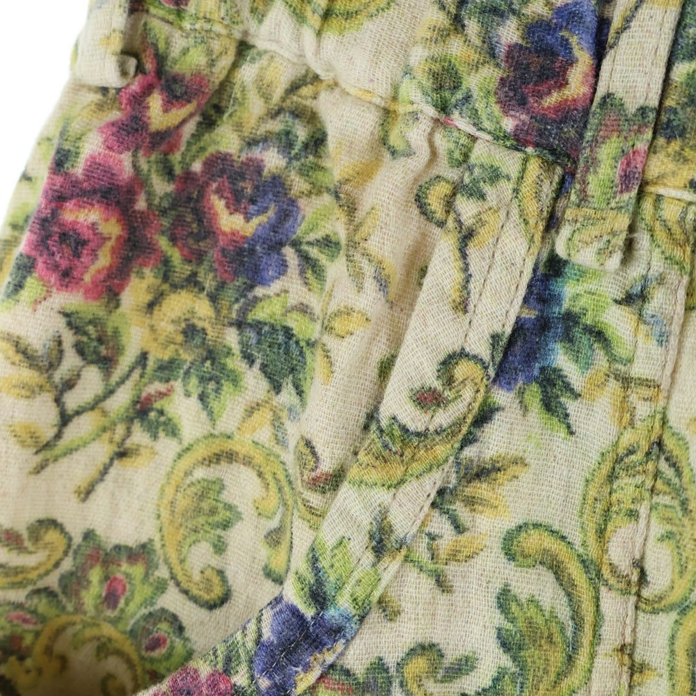 Yohji Yamamoto POUR HOMME(ヨウジヤマモト プールオム) ゴブランリブ フローラル ハーフパンツ ショーツ 総柄 ベージュ HO-P46-036