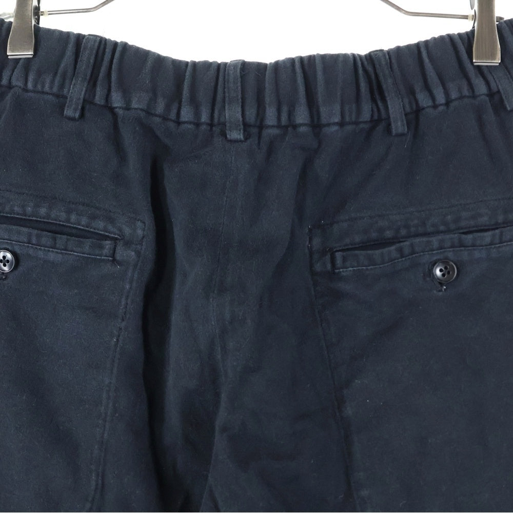 Yohji Yamamoto POUR HOMME(ヨウジヤマモト プールオム) コットンサルエル リブ イージーパンツ ネイビー HO-P46-970