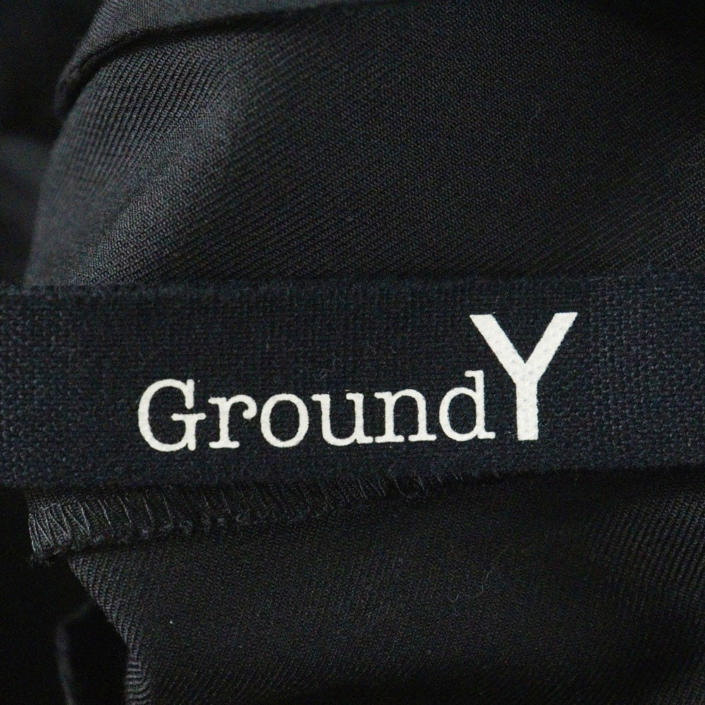 Ground Y(グラウンドワイ) SAMPLE サンプル 比翼 ジップフライ スラックスパンツ ブラック