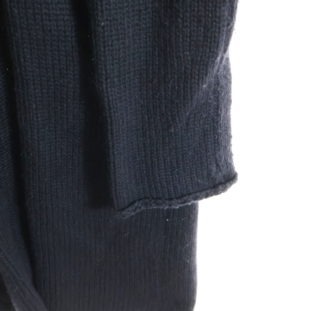 Y's for men(ワイズフォーメン) 08AW 安全ピン付 ショールカラーロングカーディガン アルパカ混ウールニットガウン ブラック ME-K55-174