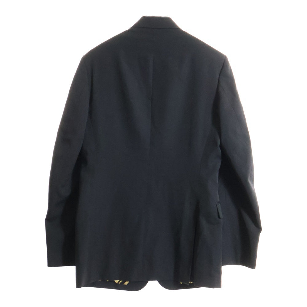 Yohji Yamamoto COSTUME D'HOMME(ヨウジヤマモト コスチュームドオム) 裏地総柄 2B ウール シングル テーラードジャケット ブラック/ゴールド HD-J95-150