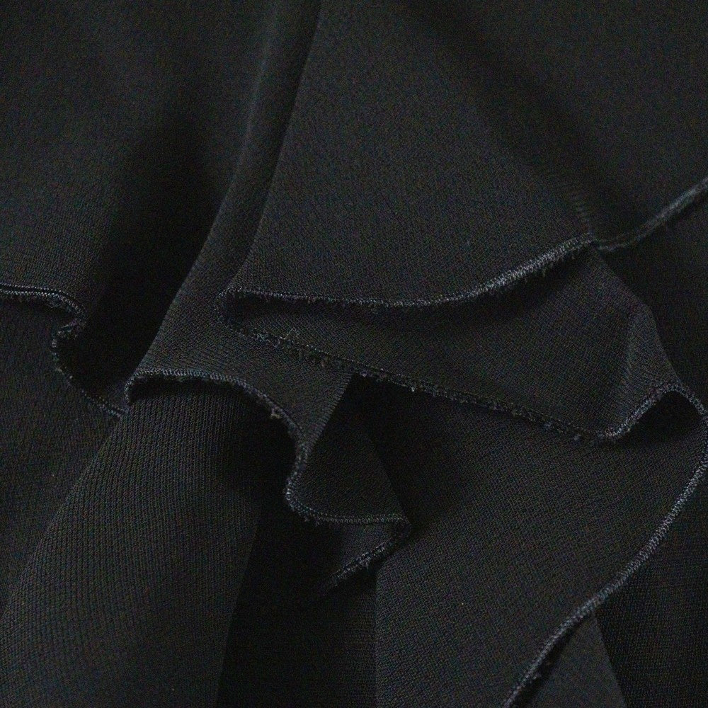 EMPORIO ARMANI(エンポリオアルマーニ) シアー フリル ボウタイ ロングスリーブ 長袖 シャツ ブラウス レディース ブラック D-TK-6246