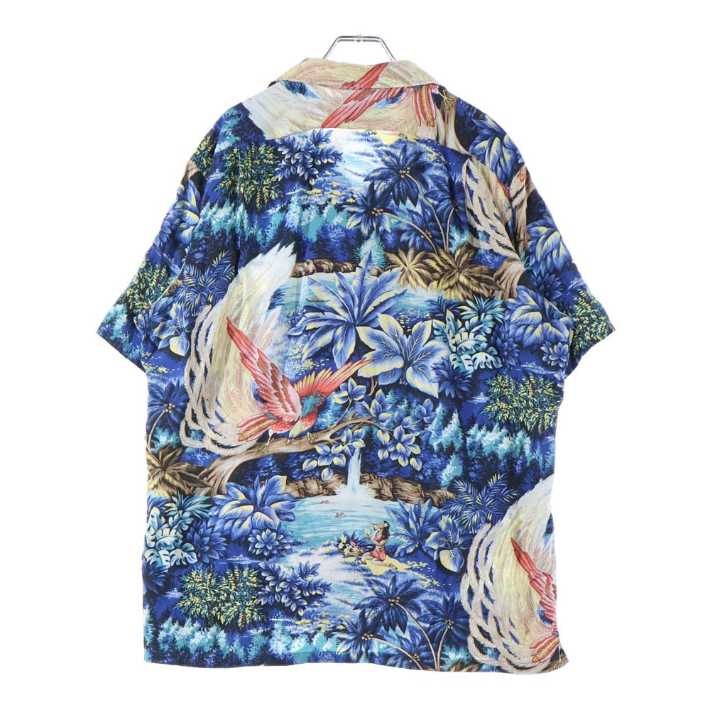 POLO RALPH LAUREN(ポロラルフローレン) 90S CLASSIC FIT 総柄 不死鳥 レーヨン オープンカラー 半袖アロハシャツ マルチカラー