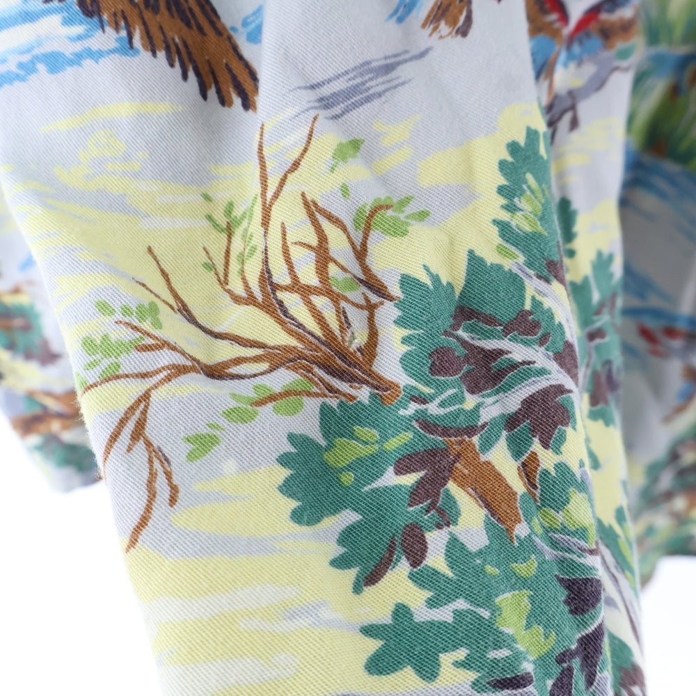 RALPH LAUREN(ラルフローレン) 80S 総柄 レーヨン オープンカラー 長袖アロハシャツ マルチカラー