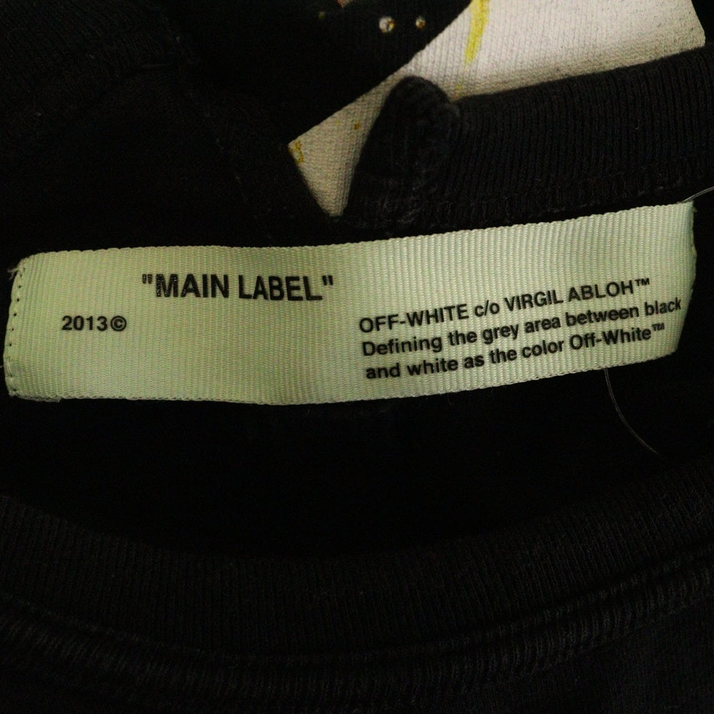 OFF-WHITE(オフホワイト) 18SS DIAG FIRE SPLICED S/S T-SHIRT ダイアゴナル ファイヤースプライスド 半袖Tシャツ カットソー ブラック OMAA032S18185078