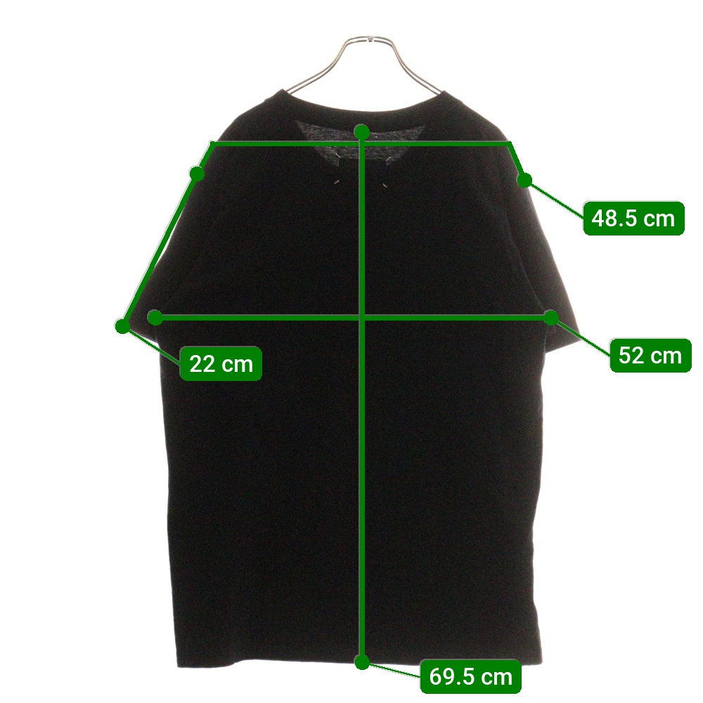Maison Margiela 1(メゾンマルジェラ) 15SS FLAME T-SHIRT フレイム フロントプリント 半袖Tシャツ カットソー ブラック S31GC0432 S21058