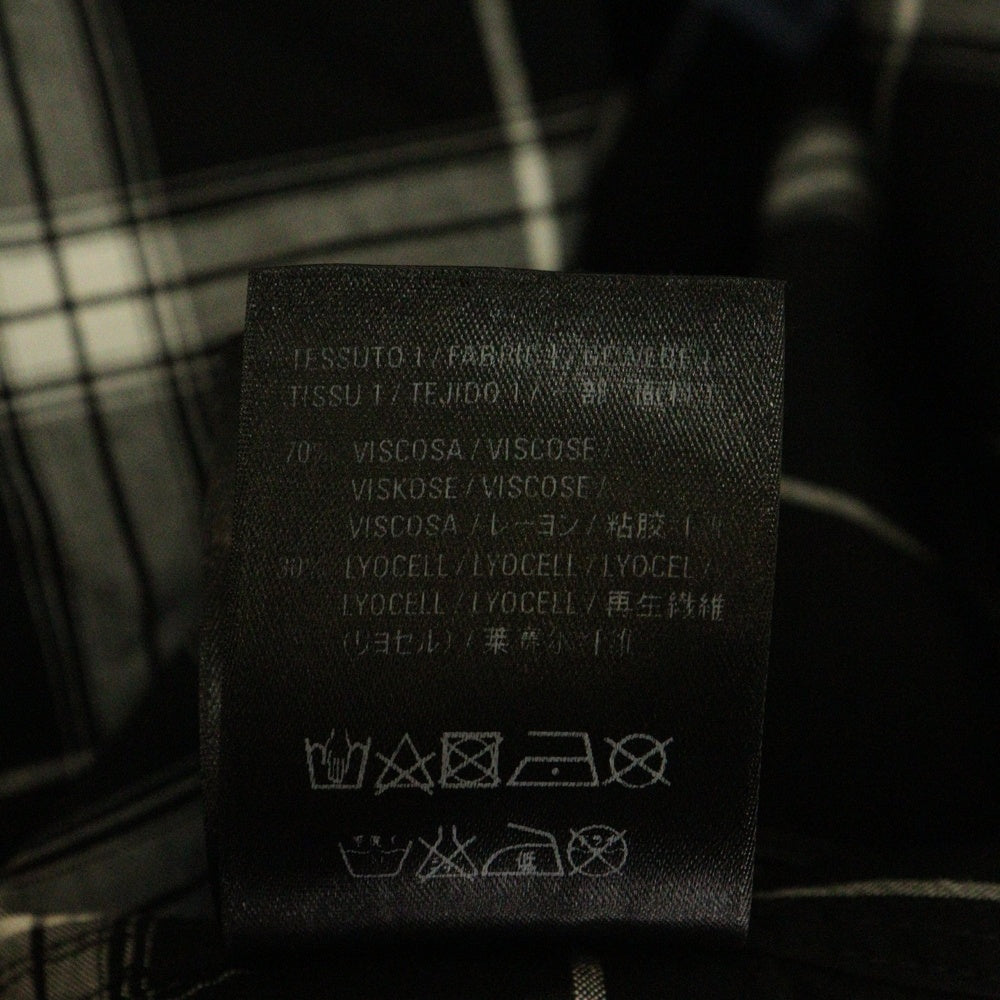 BALENCIAGA(バレンシアガ) 19SS Back Logo Check L/S Shirt バックロゴ チェック長袖シャツ ブラック 556878 TDM03