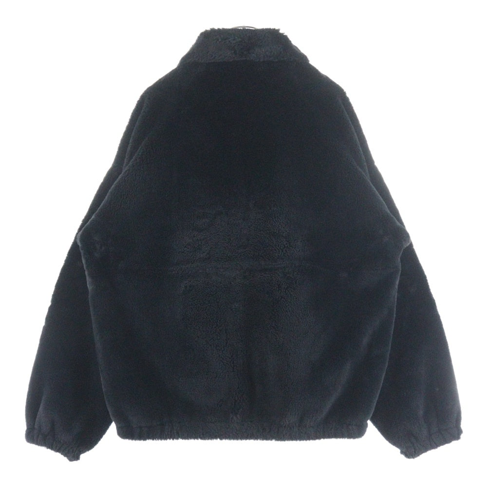 monkey time(モンキータイム) MT FAUX FUR ZIP BLSN ダブルポケット ジップアップ ファーブルゾン ジャケット ブラック 8325-199-1484