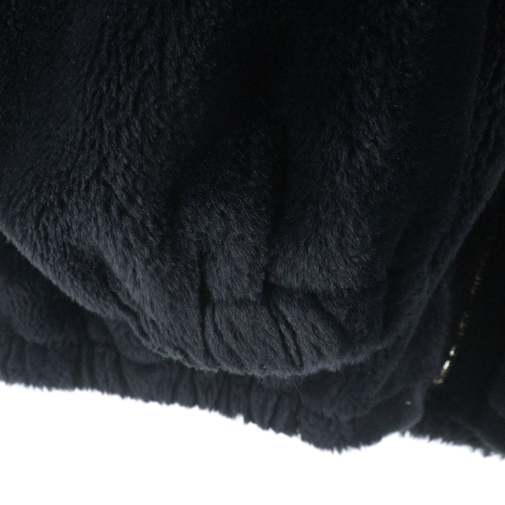 monkey time(モンキータイム) MT FAUX FUR ZIP BLSN ダブルポケット ジップアップ ファーブルゾン ジャケット ブラック 8325-199-1484