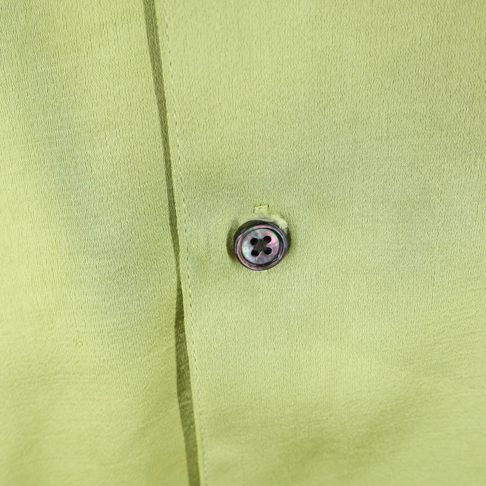 MAISON SPECIAL(メゾンスペシャル ) シャイニーサテンプライム オーバー オープンカラー 半袖シャツ グリーン 11221311243