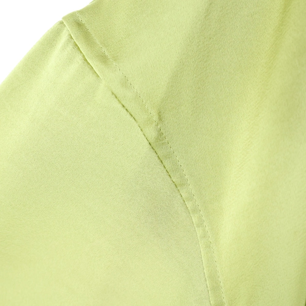 MAISON SPECIAL(メゾンスペシャル ) シャイニーサテンプライム オーバー オープンカラー 半袖シャツ グリーン 11221311243