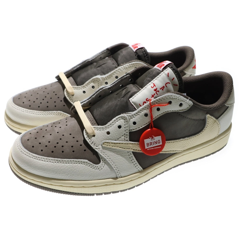 NIKE(ナイキ) ×TRAVIS SCOTT AIR JORDAN 1 REVERSE MOCHA トラヴィススコット エアジョーダン1 ローカットスニーカー リバースモカ カーキ US8.5/26.5cm DM7866-162