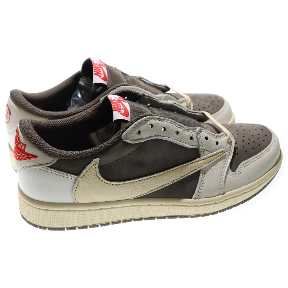 NIKE(ナイキ) ×TRAVIS SCOTT AIR JORDAN 1 REVERSE MOCHA トラヴィススコット エアジョーダン1 ローカットスニーカー リバースモカ カーキ US8.5/26.5cm DM7866-162