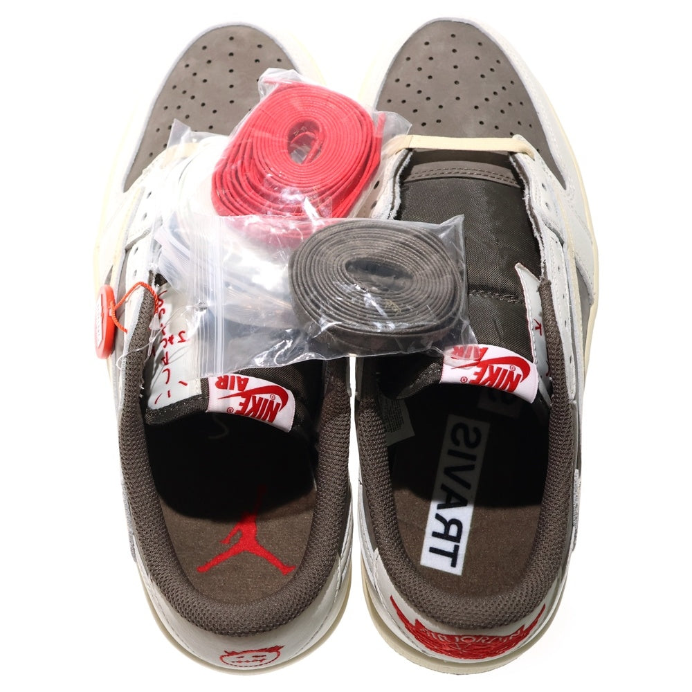 NIKE(ナイキ) ×TRAVIS SCOTT AIR JORDAN 1 REVERSE MOCHA トラヴィススコット エアジョーダン1 ローカットスニーカー リバースモカ カーキ US8.5/26.5cm DM7866-162