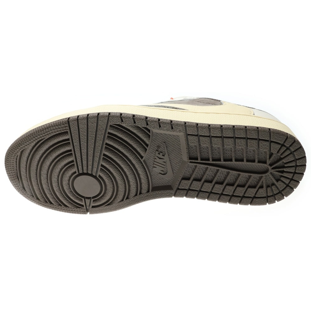 NIKE(ナイキ) ×TRAVIS SCOTT AIR JORDAN 1 REVERSE MOCHA トラヴィススコット エアジョーダン1 ローカットスニーカー リバースモカ カーキ US8.5/26.5cm DM7866-162