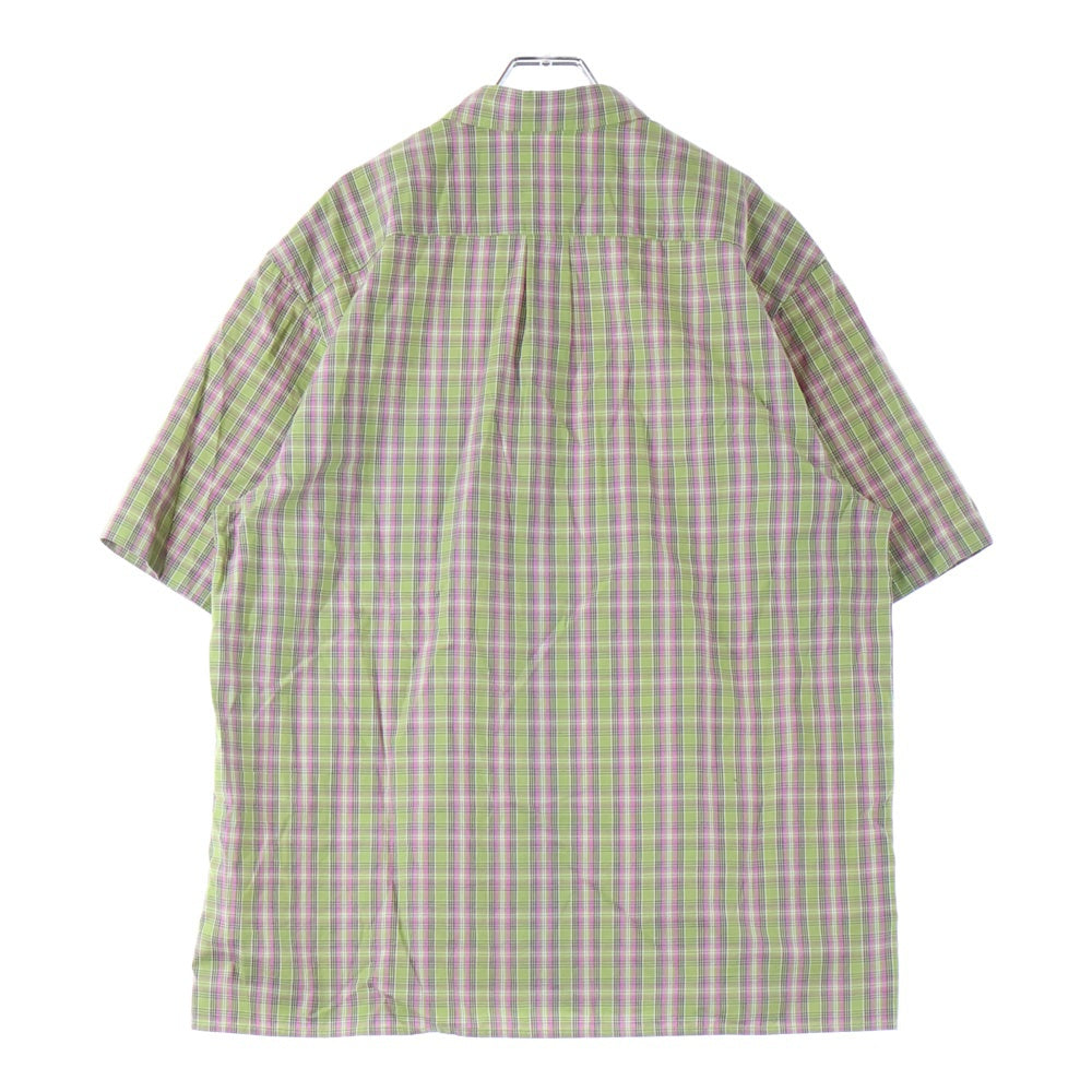 SUPREME(シュプリーム) 24SS Loose Fit Mini Plaid S/S Shirt ルーズフィット ミニプレイド 半袖シャツ グリーン